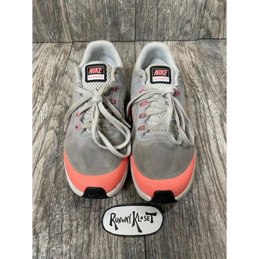 NIKE MAX DYNASTY 2 Running Wolf Big Kids Girls Shoes size 4Y (Women's Size 5.5) - Picture 9 of 13